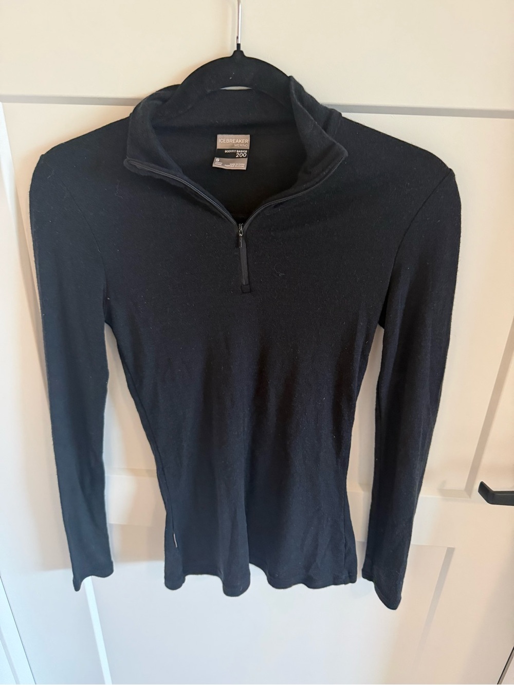 Icebreaker Merino BodyFit Basics 200 Wool Half Zip Black Women's Small
